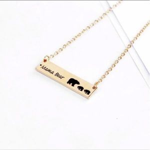 Gold Plated Mama Bear 2 Cubs Necklace